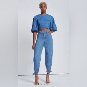 7 For All Man Kind Tapered Ankle Rie Jean in Tulip